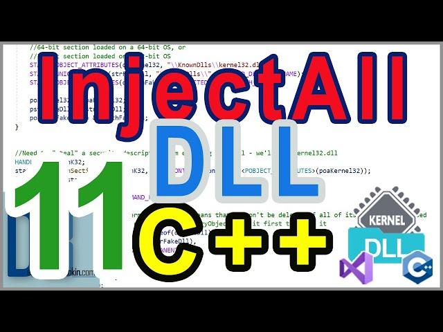 DLL Injection Into All Processes - Part 11 - Coding Windows Driver: DLL Injection - ShellCode x64