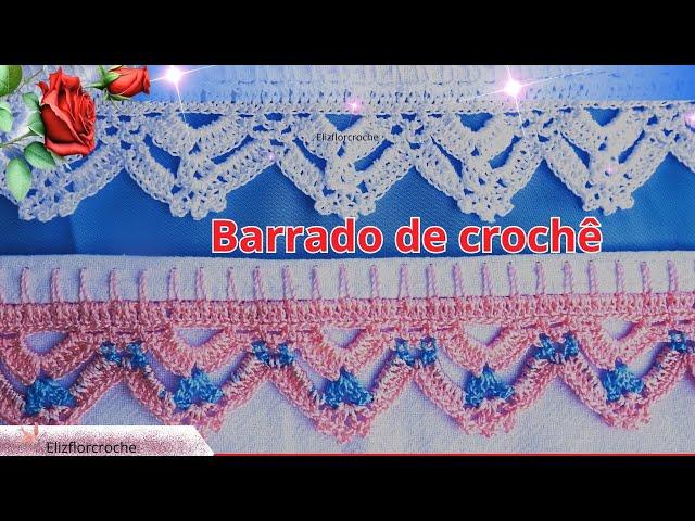 Barrado de crochê para pano de prato  15 #elizflorcroche