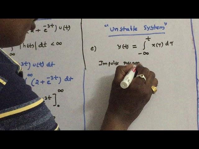 Signals & Systems - Stable & Unstable Systems - working examples -1 - UNIT III