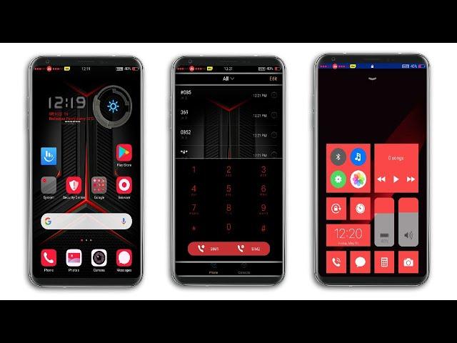 Red Dark Edition Theme For OPPO And Realme ! Full Dark Mode