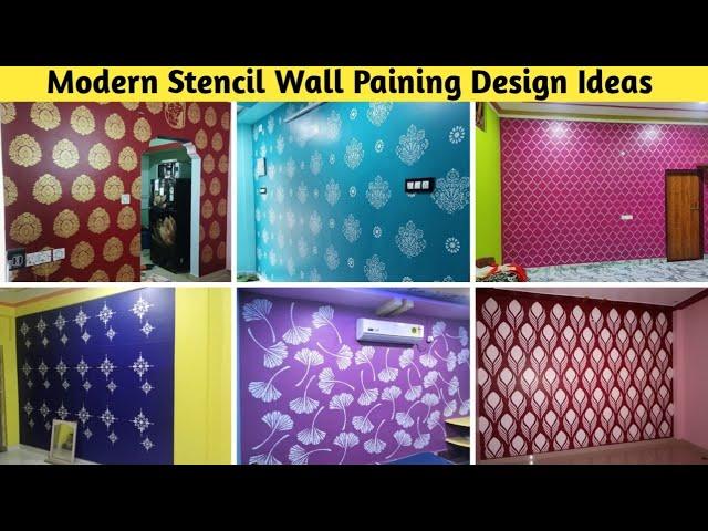 Latest Stencil Wall Paining Design ideas 2025 || Wall Stencil || Stencil Wall Painting || Stencils