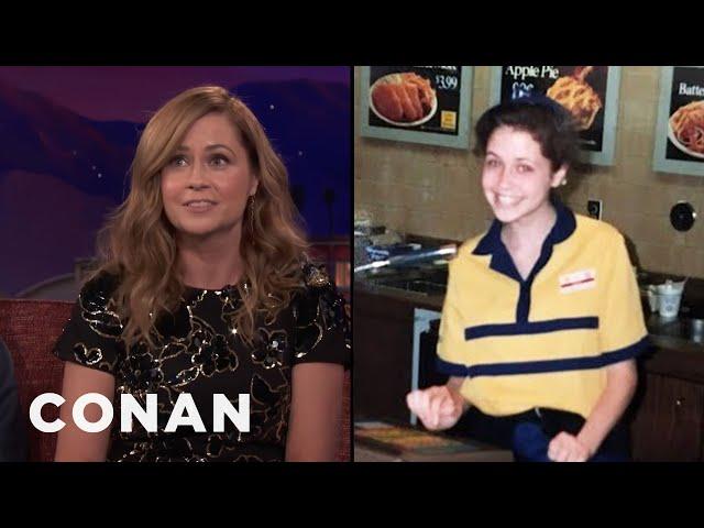 Jenna Fischer Broke The Glass Ceiling At Long John Silver's | CONAN on TBS