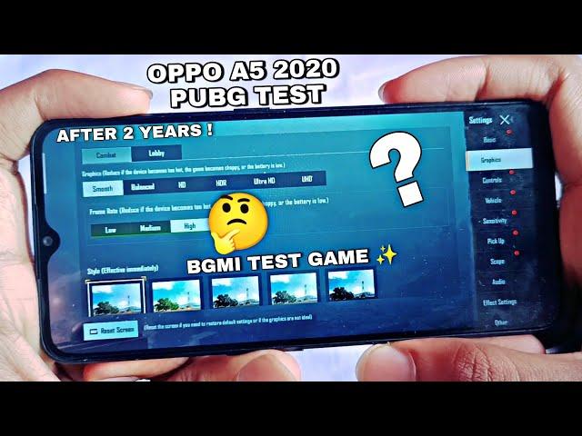 OPPO A5 2020 PUBG TEST GAME AFTER 2 YEARS || OPPO A5 2020 BGMI TEST || OPPO A5 2020 Gaming Test