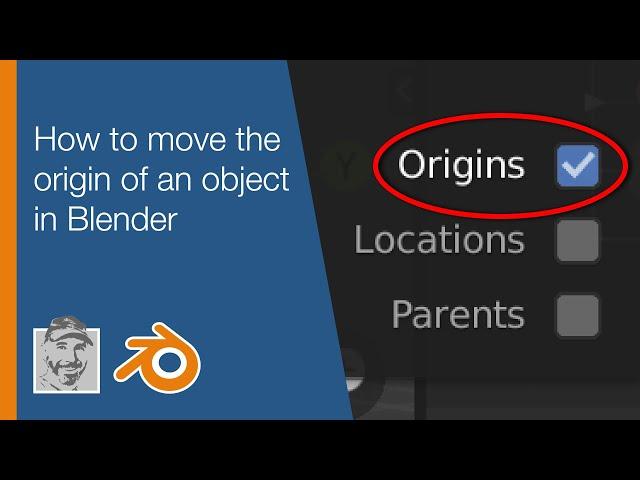 How to move the origin of an object in Blender