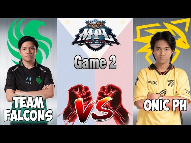 Team Falcons vs Onic Philippines Game 2 | FLCN vs ONIC PH | MPL Philippines Season 15  | MLBB