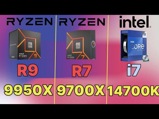 Ryzen R9 9950X VS İ9 14900K VS R7 9700X VS R7 7700X VS İ7 14700K AMD RYZEN 9000 Series Zen 5 gaming