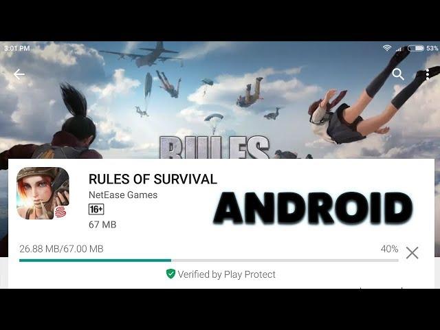 RULES OF SURVIVAL - ANDROID GAMEPLAY