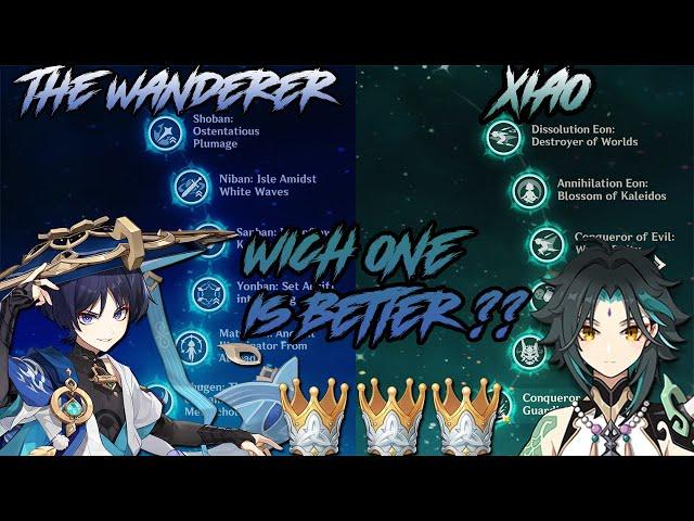 The Wanderer C6 VS Xiao C6 Both Triple Crowned ! | Most Accurate and Fair Comparison |Genshin Impact