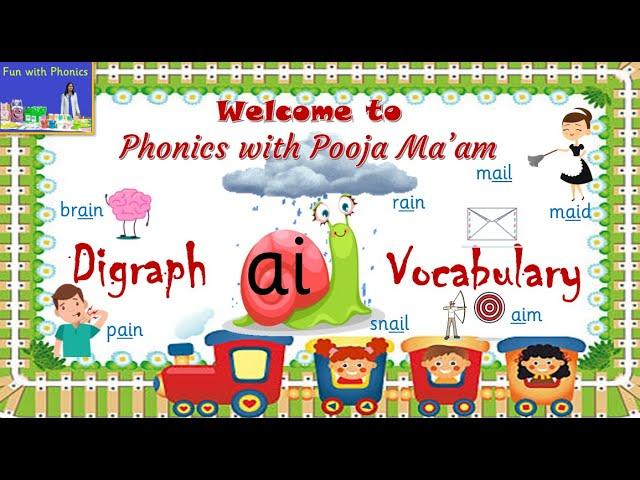 Jolly Phonics- letter sound /ai/  vocabulary words-Blending and Reading