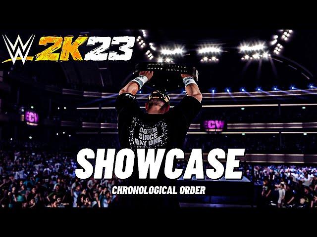 JOHN CENA'S SHOWCASE IN CHRONOLOGICAL ORDER - WWE 2K23 (ALL CUTSCENES, MATCH MOMENTS & ENTRANCES)