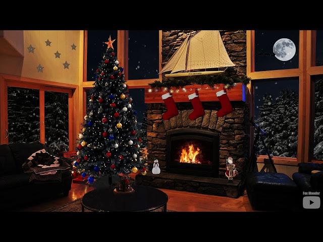 ASMR Cozy Home Christmas Winter Ambience Fireplace Sound 7 Hours 4K - Sleep Relax Focus Chill Dream