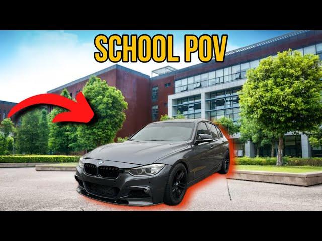 Driving My STAGE 2+ BMW to SCHOOL| Turning Heads| Chased By Security! | POV Drive| Pops&Bangs