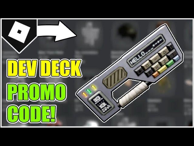 [PROMO CODE] How to get the DEV DECK! (FREE Back Accessory) [ROBLOX]