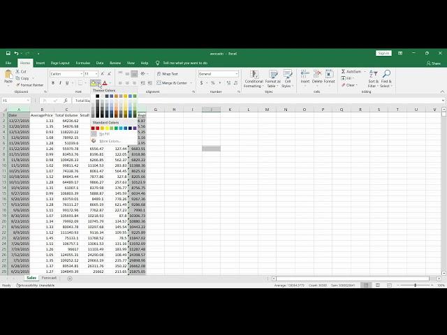 How to highlight columns in excel