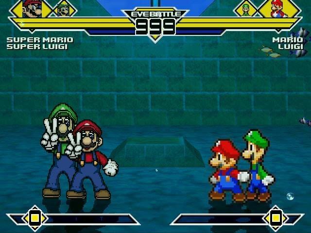 MUGEN Throwback Super Mario Brothers vs SMBZ Mario Brothers MUGEN Battle!!! (Windows XP)