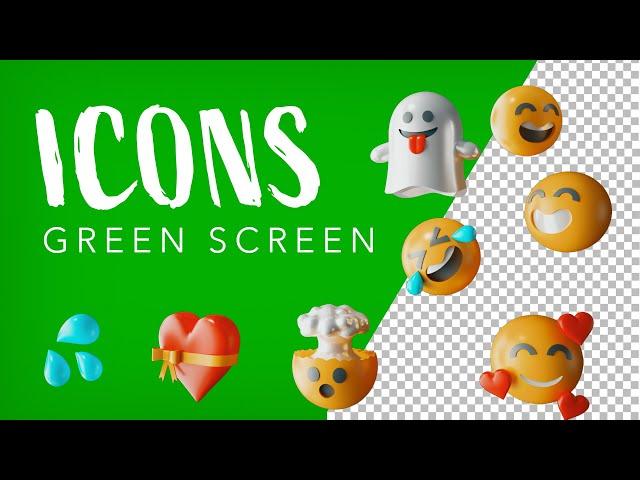 FREE 3D EMOJI ANIMATE GREEN SCREEN