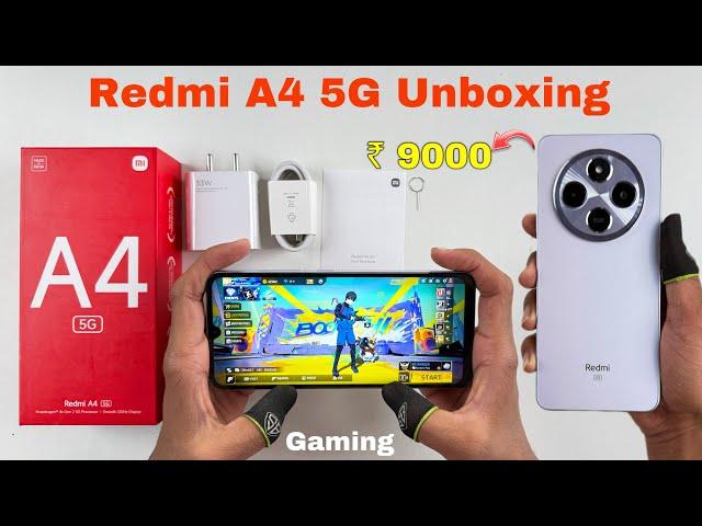 Redmi A4 5G unboxing and gaming test , 120Hz Refresh Rate ,Snapdragon® 4s Gen 2 Processor