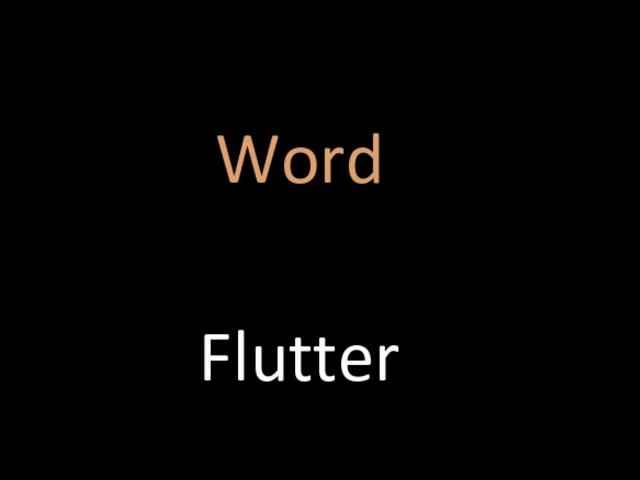 English word meaning   Flutter