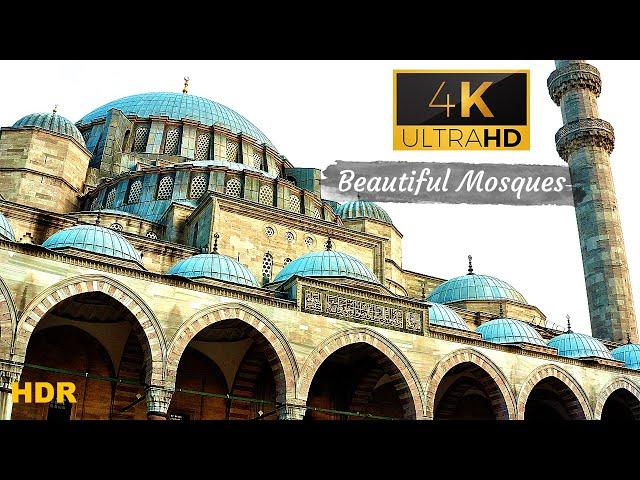 Most Beautiful Islamic Mosques In The World  (Masjid) | 4K Ultra HD Video | HDR