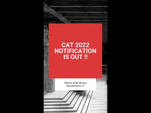 All you need to know about CAT 2022 | CAT 2022 Exam Date | #Shorts