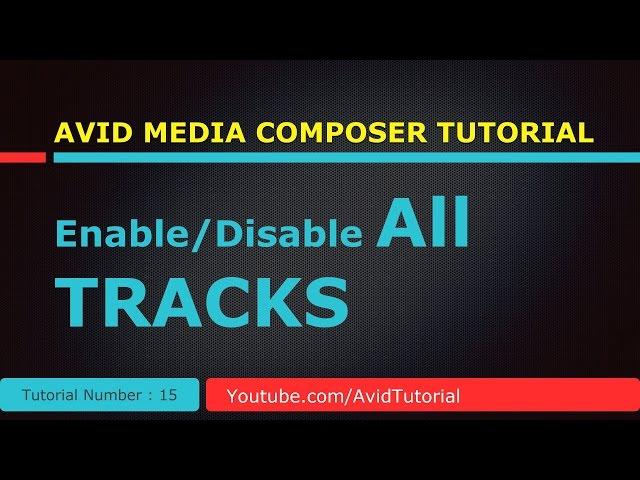 Avid media composer 15 - Enable/Disable All Tracks