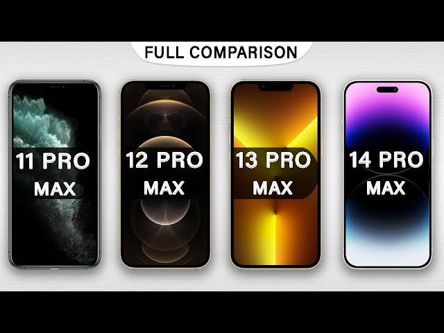 iPhone 11 Pro Max Vs 12 Pro Max Vs 13 Pro Max Vs 14 Pro Max Full Reviews in 2024