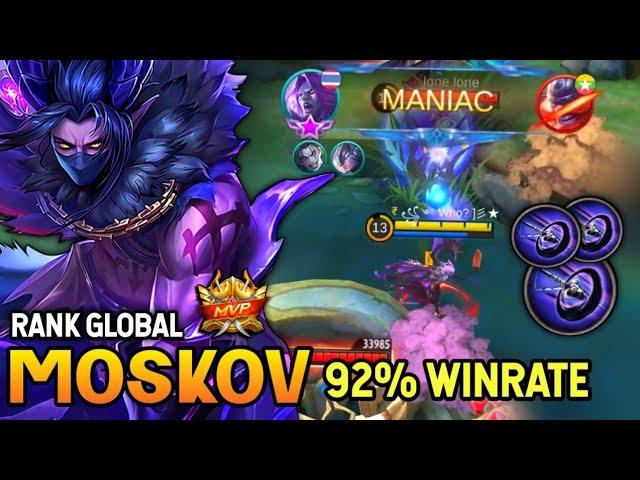 MANIAC! MOSKOV BEST BUILD 2021 | TOP GLOBAL MOSKOV GAMEPLAY | MOBILE LEGENDS