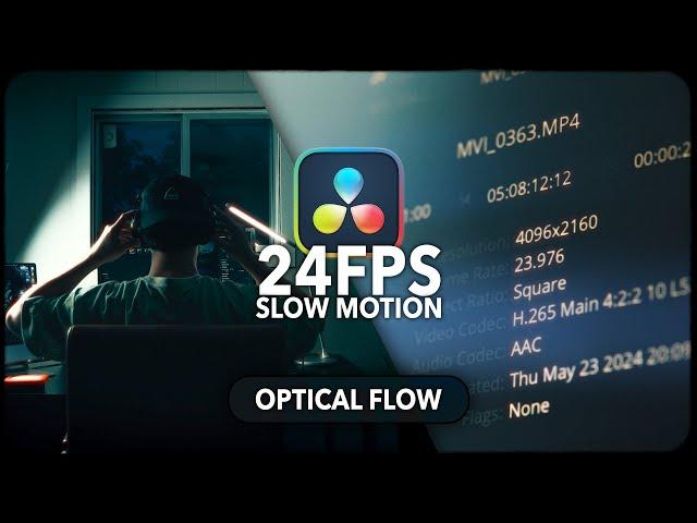 Faking 24fps Slow Motion With Optical Flow | Davinci Resolve 18 Tutorial