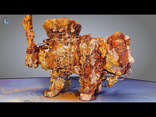 100 Years Underground Rusty Antique MEAT GRINDER Restoration - Lot Of Amazing Restoration Techniques