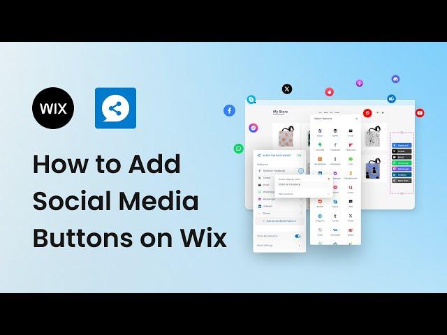 How to add Social Media Buttons on Wix