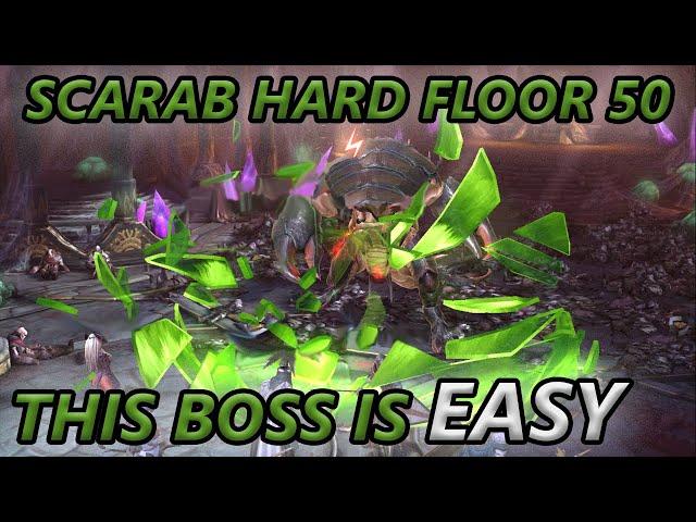 HOW TO BEAT THE SCARAB KING | HARD FLOOR 50 | Raid: Shadow Legends
