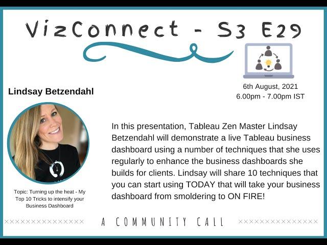 VizConnect TOP 10 TRICKS TO INTENSIFY YOUR BUSINESS DASHBOARDs in Tableau