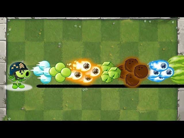 PVZ 2 Fusion - Mega Gatling Pea Max Level Using Projectile from Other Plant - Plants Vs Zombies 2