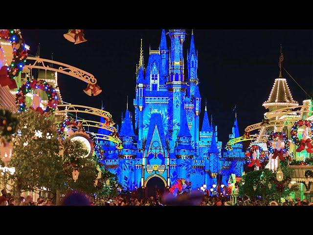 Magic Kingdom Christmas Nighttime Walkthrough 2024 - Holidays at Walt Disney World [4K POV]