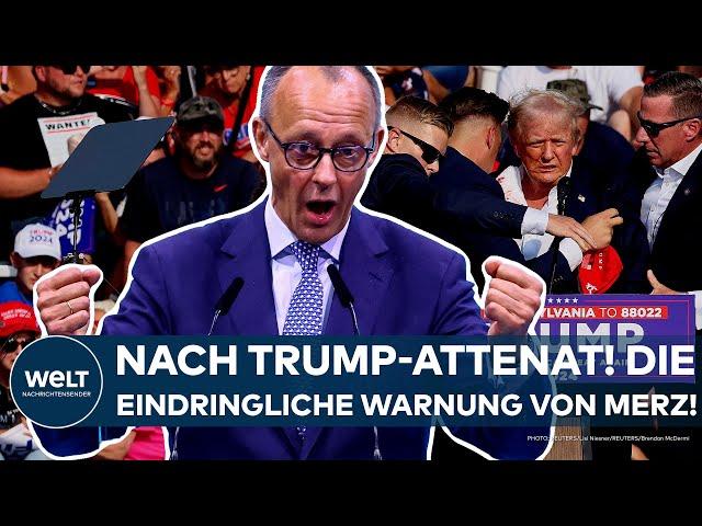 DONALD TRUMP: After the assassination attempt on the former US president! Merz's urgent warning!