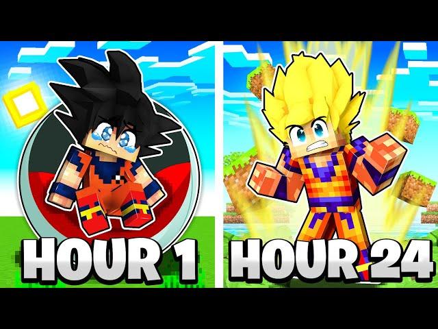 I Spent 24 Hours as GOKU in Dragonball Z Minecraft!