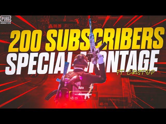 200 SUBSCRIBERS  SPECIAL MONTAGE  | Pubg Lite Competitive Montage | FT - CRiST OP