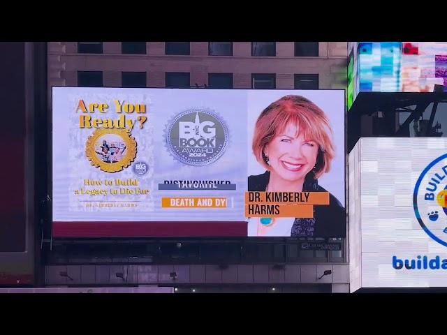 NYC Big Book Award showcasing award-winning authors in NYC Times Square Billboard #2