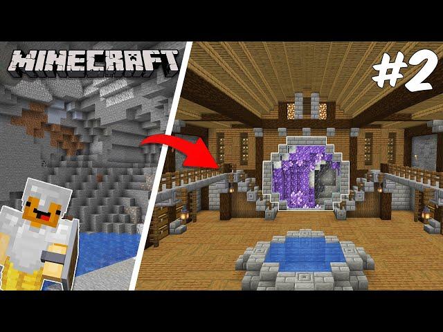 I BUILT A Secret UNDERGROUND Storage Room ! Minecraft Let's Play Episode 2...