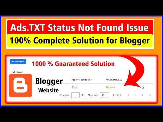 How to solve Ads txt status not found issue in blogger | Ads.txt problem fix kaise kare | Amlesh