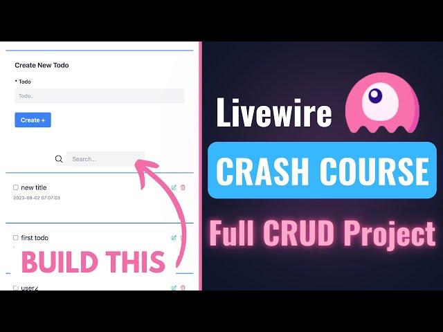 Livewire 3 Crash Course | CRUD project | Laravel