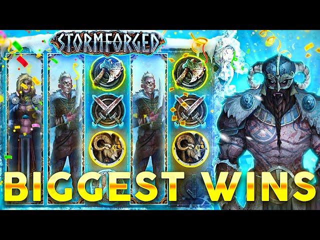 My BIGGEST EVER WINS On STORMFORGED SLOT!! (TRIPLE HAMMER SET-UP)