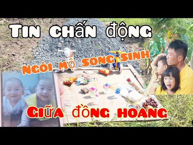 Tin chấn động ngôi mộ 2 bé nằm ở đồng hoang bị đu.ối nước quá đau thương