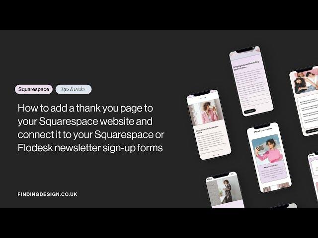 How to redirect your Squarespace or Flodesk newsletter sign up form to a thank-you page on your site