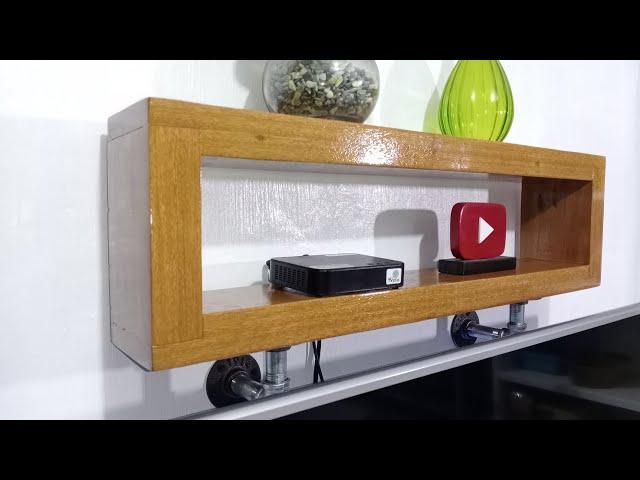 ⭕ Industrial Shelves DIY Build ⦿ Wood Floating Shelves ⦿ Minimalist Wood Shelves Idea ⦿ Wall Shelves