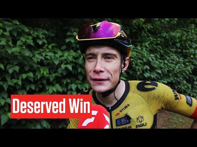 Vingegaard Celebrates Jumbo's Yellow In Dauphine Stage 1