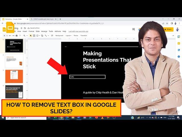 How to remove text box in google slides?