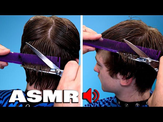 Barber ASMR Haircuts 30 Minutes No talking | Scissor Cutting