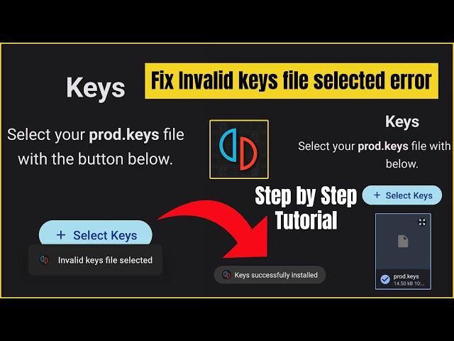 How To Solve/Fix Invalid Keys File Selected Error on Yuzu Emulator (Android)