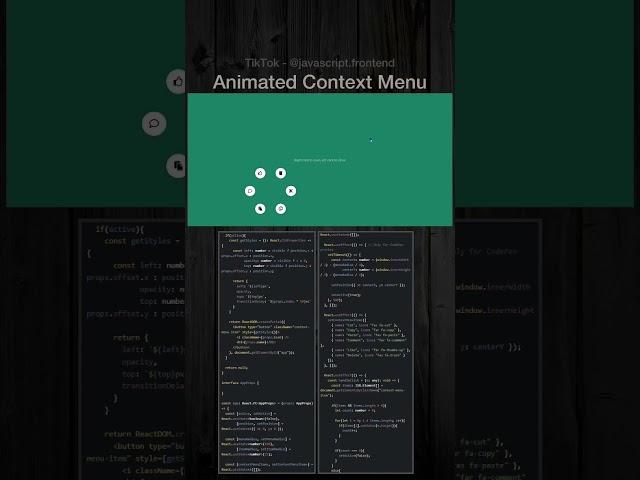 Animated Context Menu css react